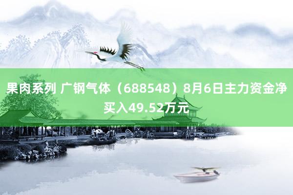 果肉系列 广钢气体（688548）8月6日主力资金净买入49.52万元