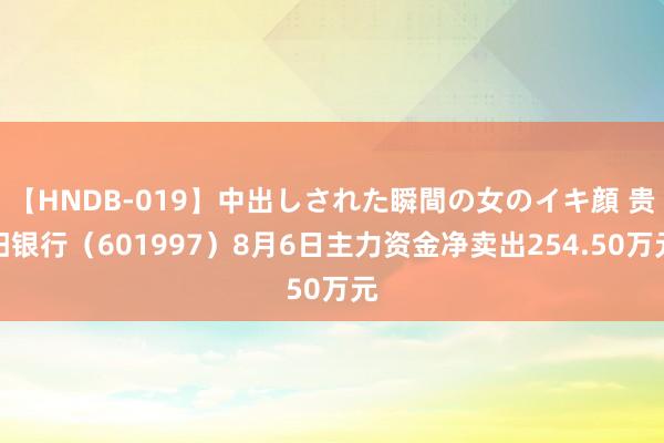 【HNDB-019】中出しされた瞬間の女のイキ顔 贵阳银行（601997）8月6日主力资金净卖出254.50万元