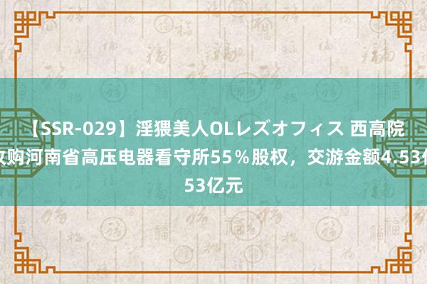 【SSR-029】淫猥美人OLレズオフィス 西高院拟收购河南省高压电器看守所55％股权，交游金额4.53亿元