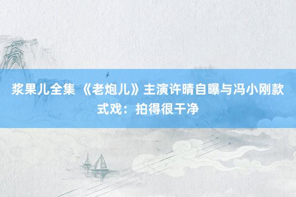 浆果儿全集 《老炮儿》主演许晴自曝与冯小刚款式戏：拍得很干净