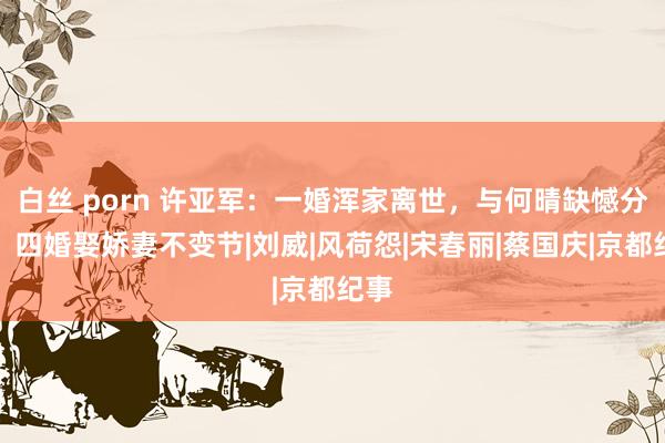 白丝 porn 许亚军：一婚浑家离世，与何晴缺憾分别，四婚娶娇妻不变节|刘威|风荷怨|宋春丽|蔡国庆|京都纪事