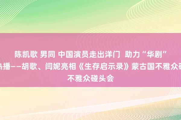 陈凯歌 男同 中国演员走出洋门  助力“华剧”外洋热播——胡歌、闫妮亮相《生存启示录》蒙古国不雅众碰头会