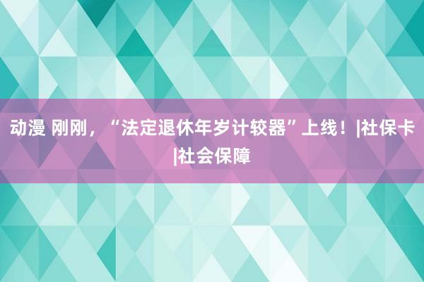 动漫 刚刚，“法定退休年岁计较器”上线！|社保卡|社会保障